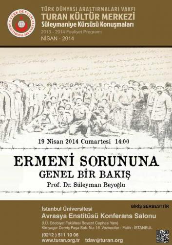 Turan Kültür Merkezi - Ermeni Sorununa Genel Bir Bakış