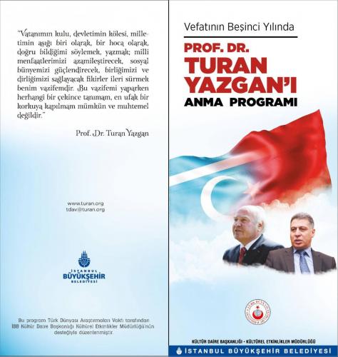 Prof. Dr. Turan Yazgan'ı Anma Programı 2017 Afiş